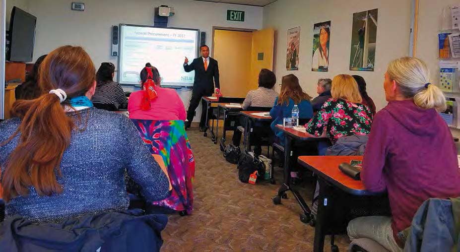 Businesswomen attend a training session provided by the Alaska Small Business Administration.