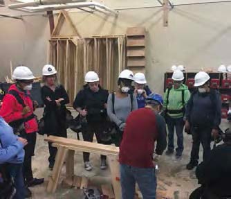 The Women in the Trades program in action as a group of women are offered free training.