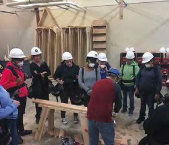 The Women in the Trades program in action as a group of women are offered free training. The Women in the Trades program in action as a group of women are offered free training.