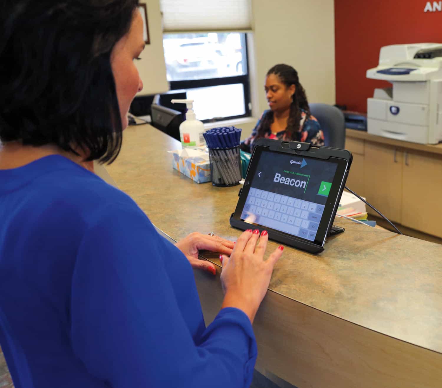 Electric sign-on allows paperless check-in for Beacon customers.