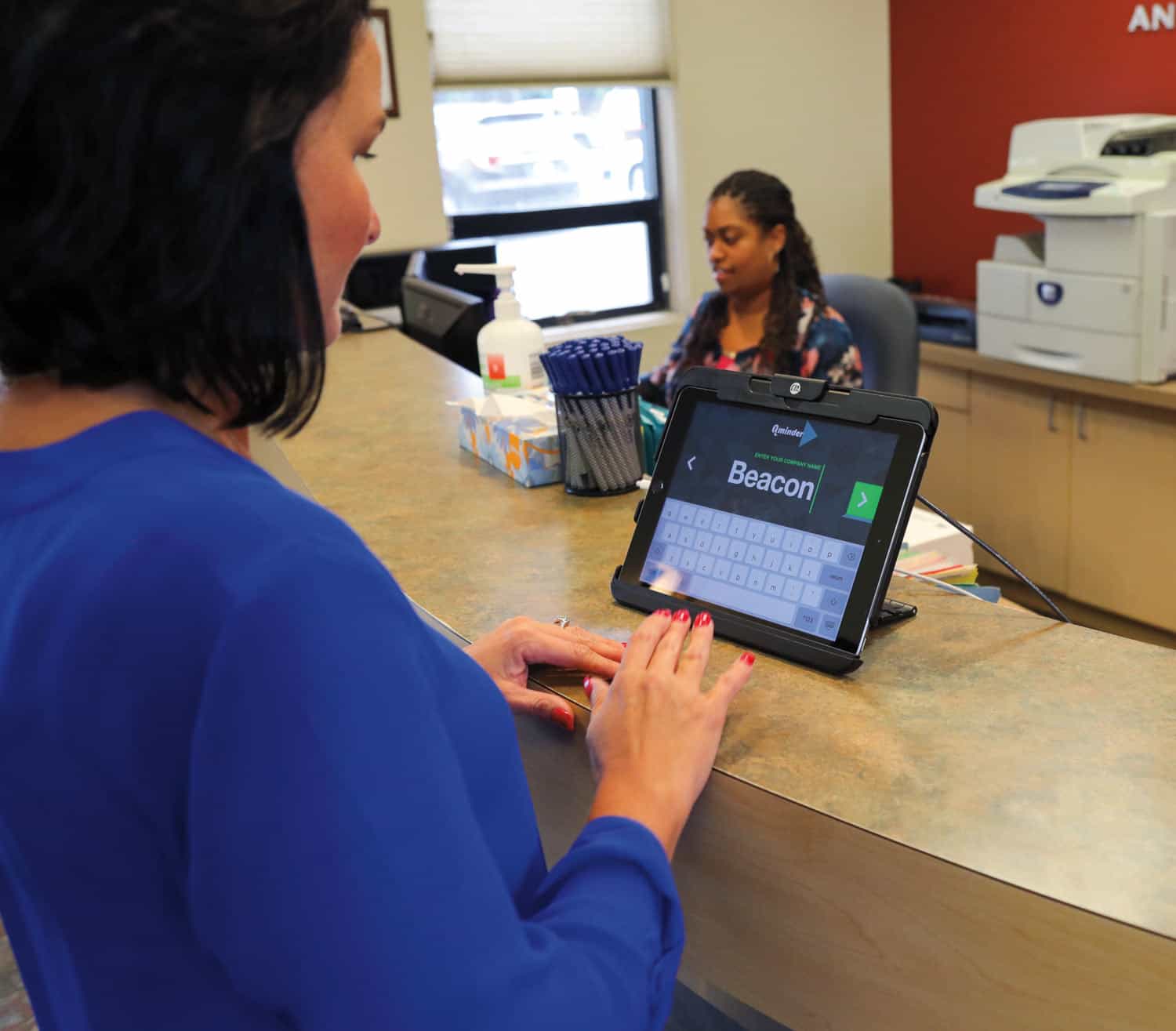 Electric sign-on allows paperless check-in for Beacon customers. Electric sign-on allows paperless check-in for Beacon customers.