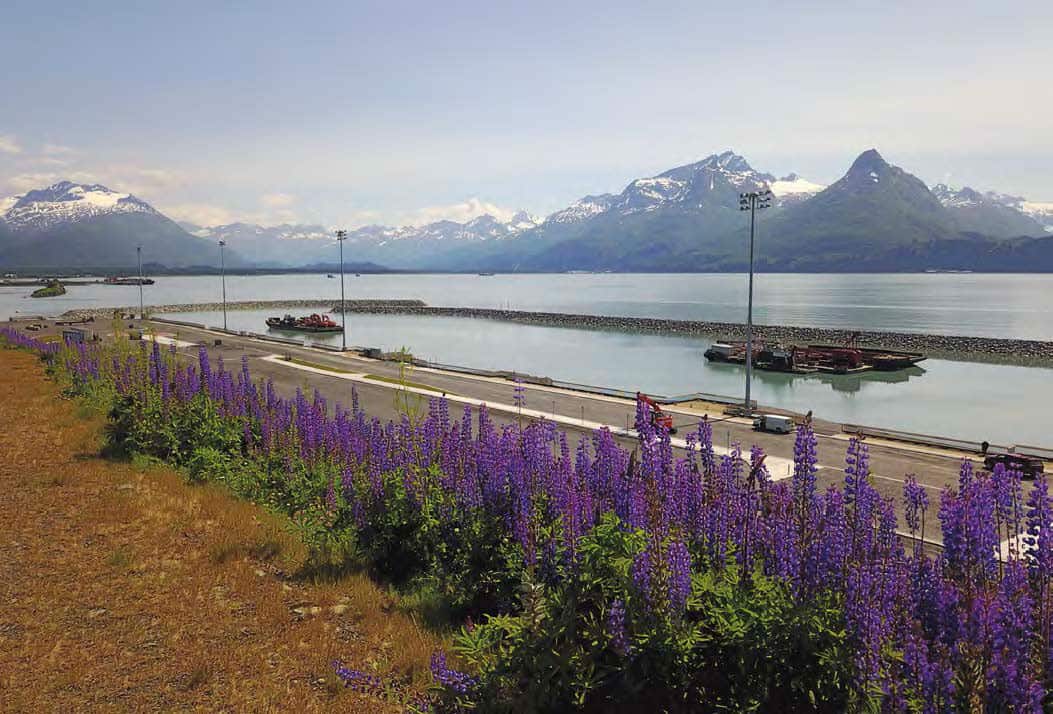 Hotel Hill overlooking the new commercial boat harbor in Valdez on July 12, 2017.