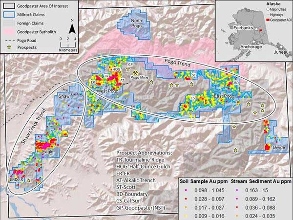 Millrock Stakes Additional Claims in Goodpaster Mining District