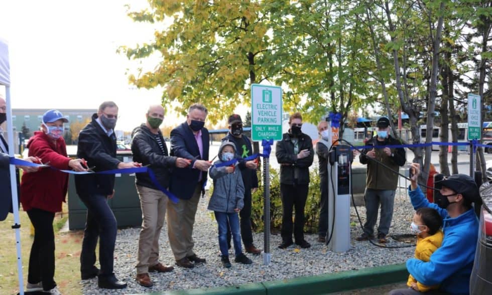 Chugach Electric Installs Electric Vehicle Charger at Dimond Center Mall in Anchorage Alaska
