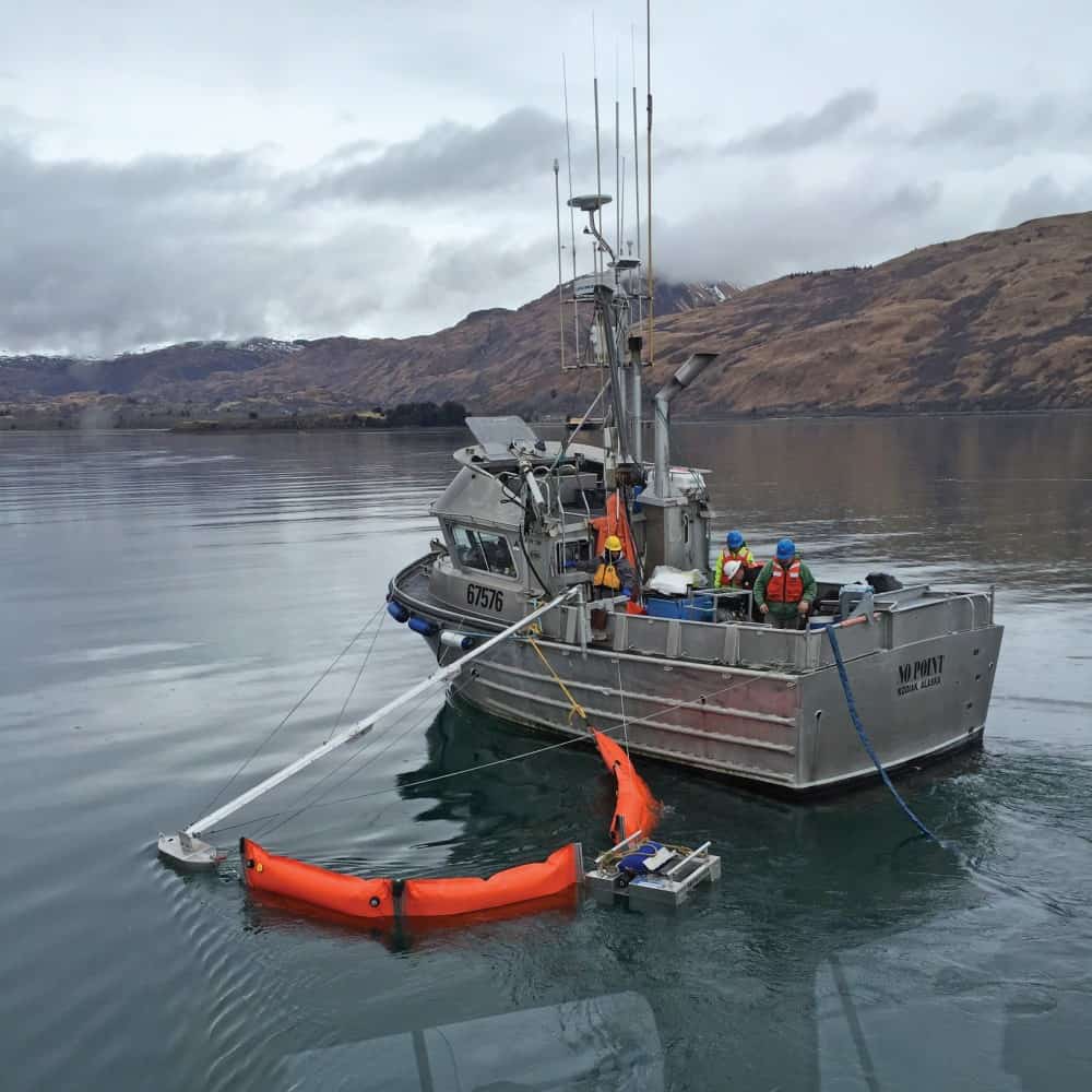 Training a local fishing boat off Kodiak Island