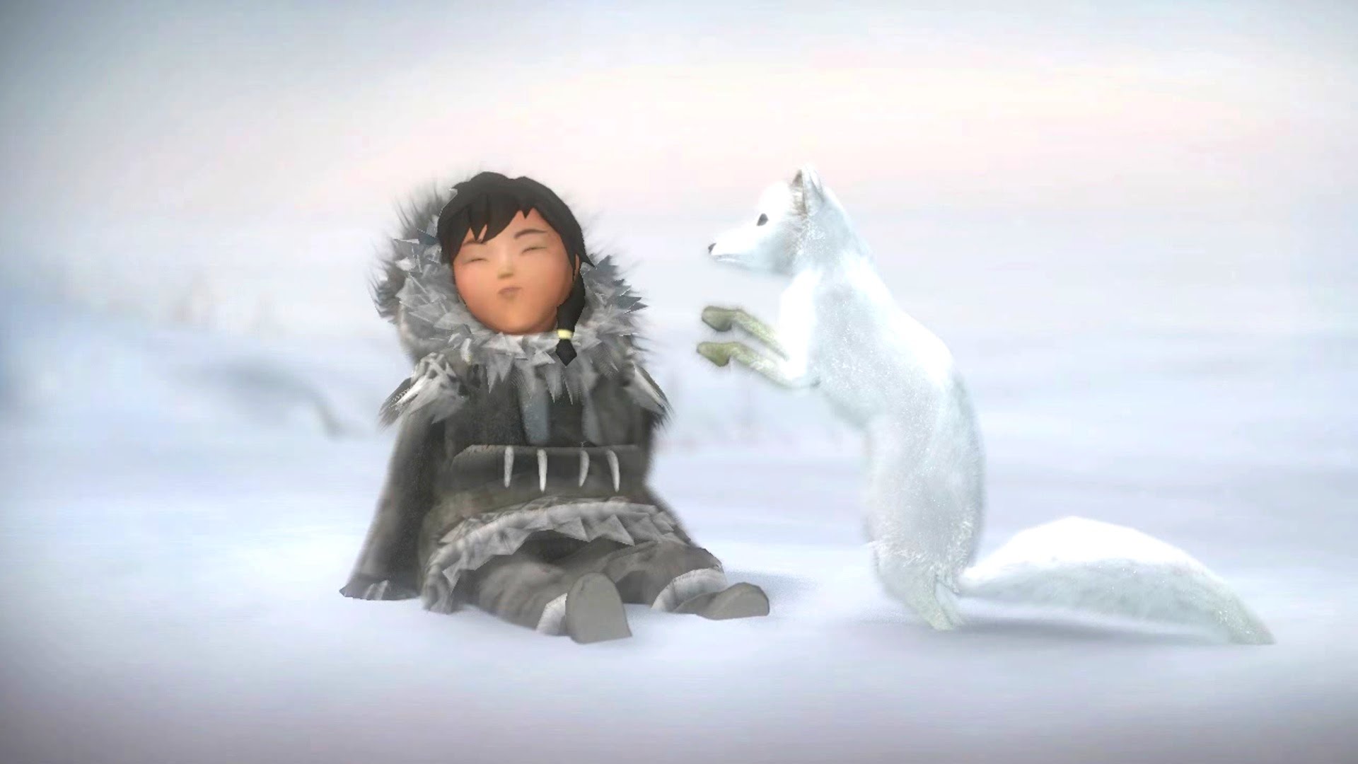 Nuna and her Arctic Fox. Nuna and her Arctic Fox.