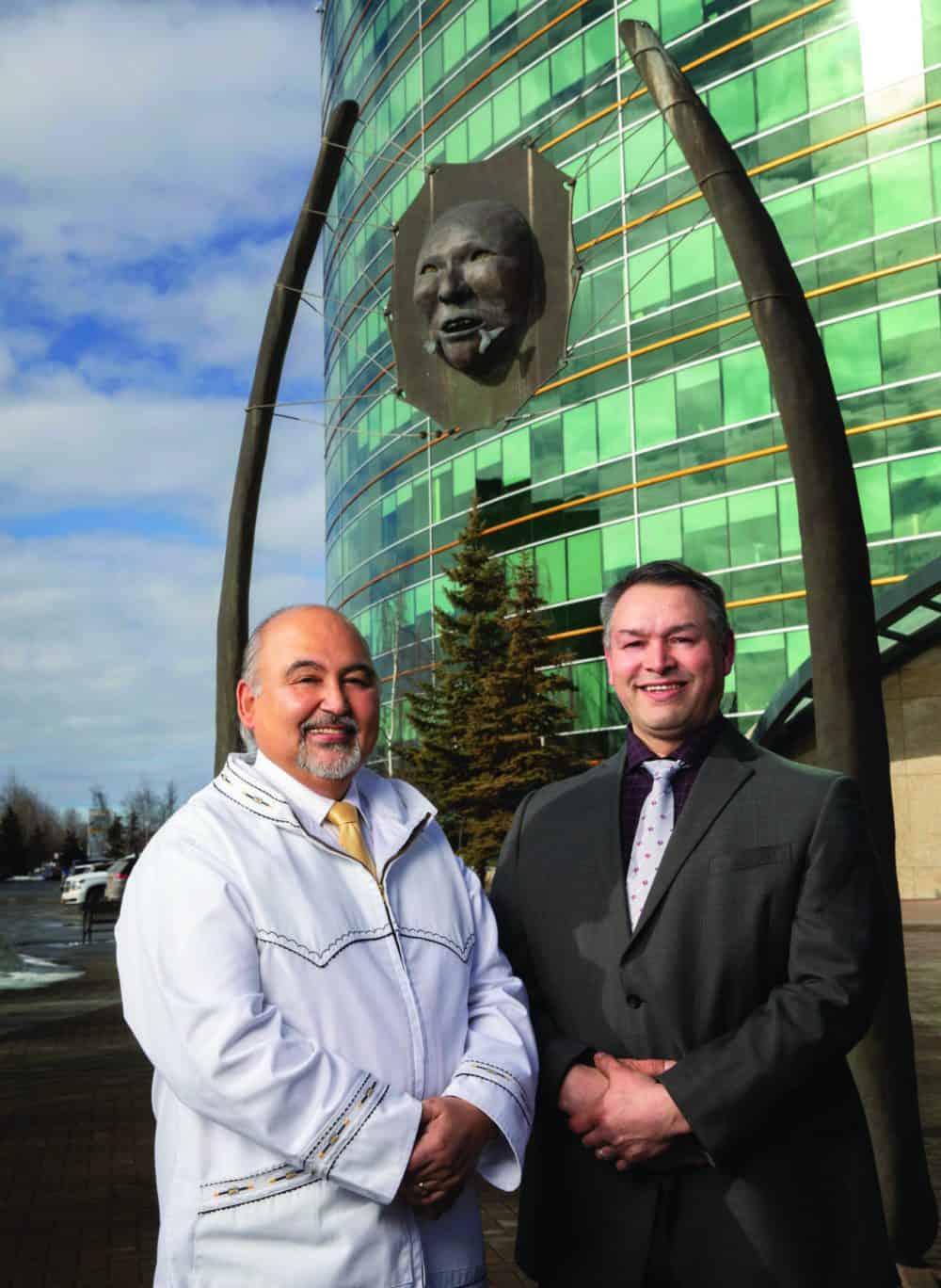 ASRC President and CEO Rex A. Rock Sr. (left) and ASRC Chairman Crawford Patkotak (right).