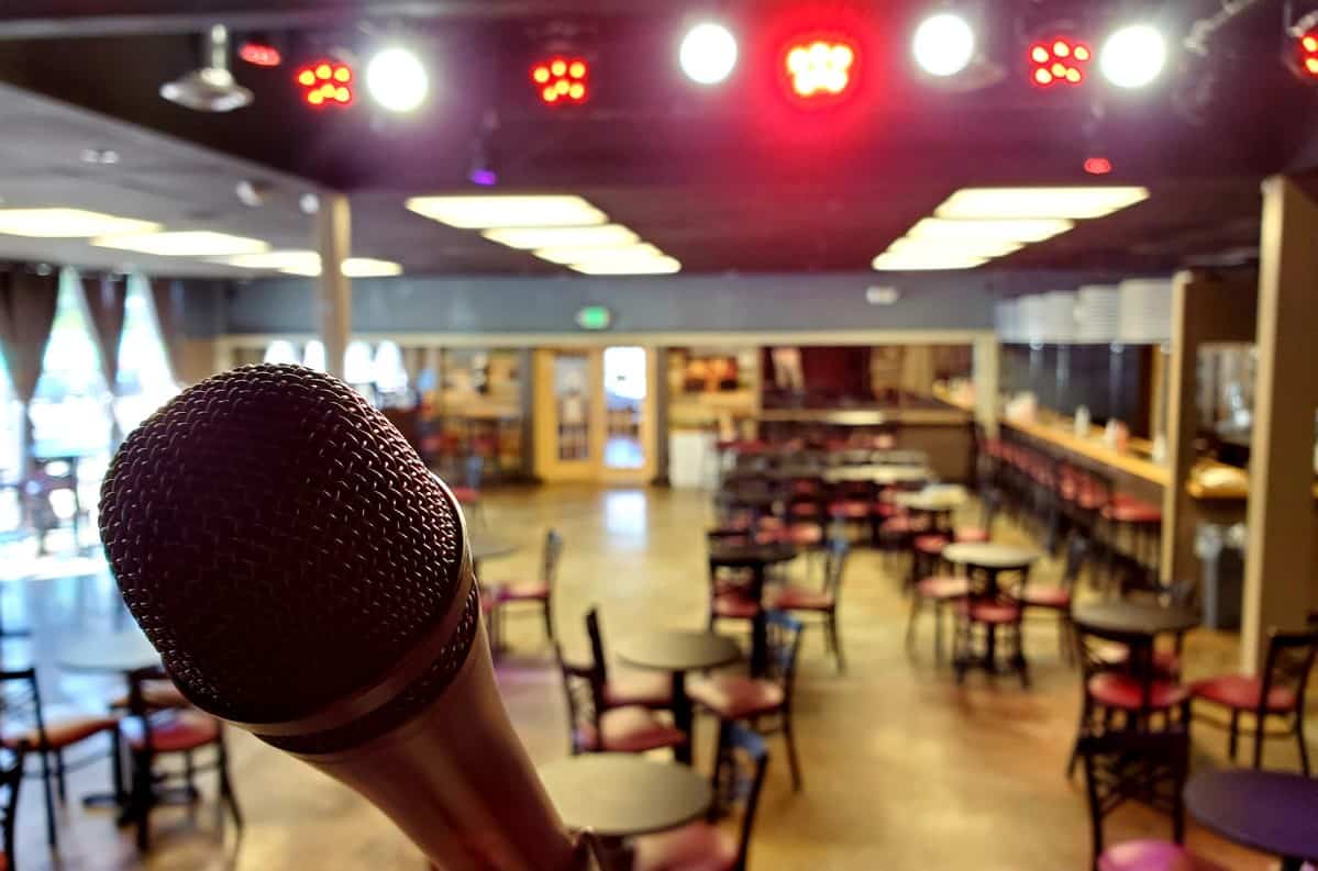 The stage at Main Event’s Club Room