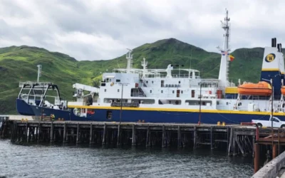 Cable Vessel Arrives for GCI’s AU-Aleutians Fiber Project