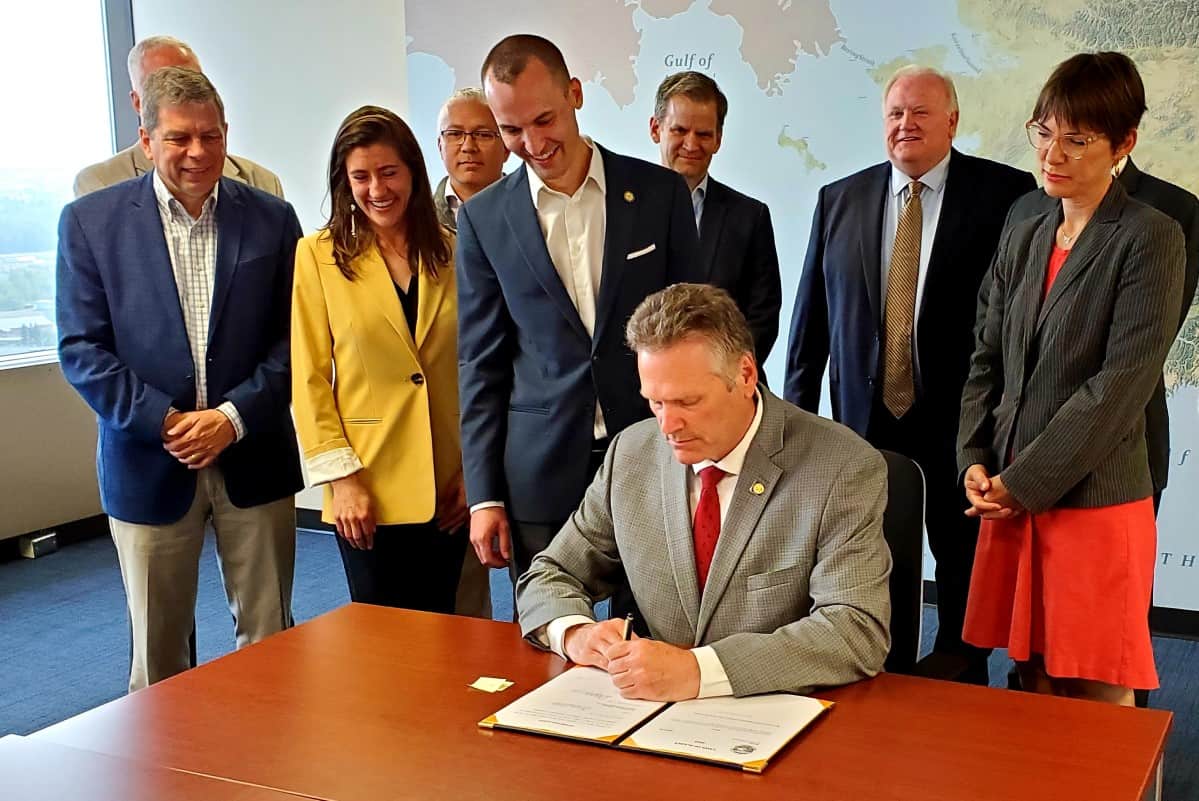 Governor Mike Dunleavy signs House Bill 227