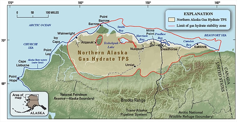 gas hydrates map