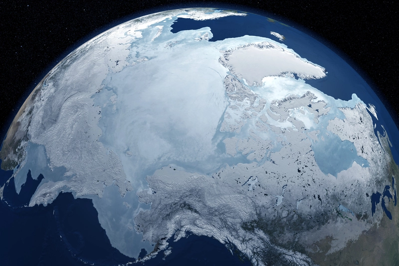 View of the Arctic from space