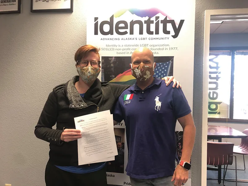 Tracey Wiese and Identity employee